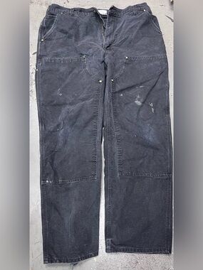 Carhartt men’s double knee men’s black pants sz 40x32